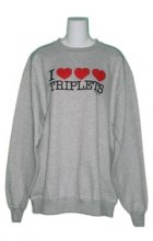 I Heart Triplets Womens Sweatshirt